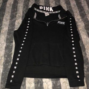 VS PINK HALF ZIP JACKET